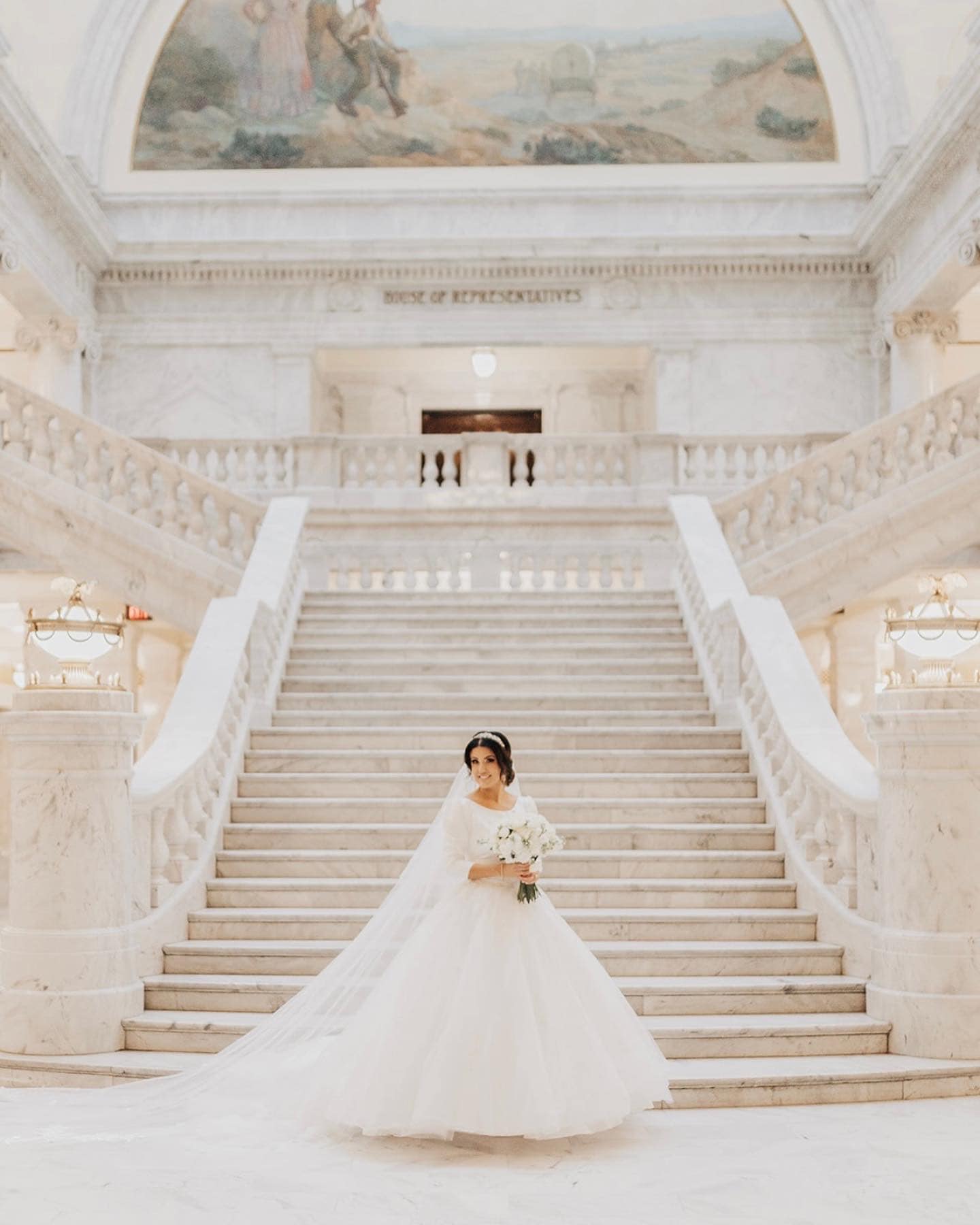 Elegant Staircase Portrait
